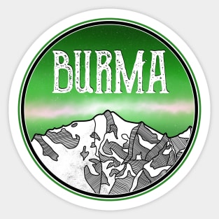 Burma Mountains Sticker